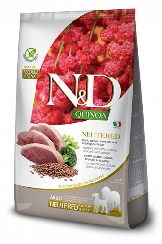 N&D Dog Quinoa Duck Neutered Adult Medium & Maxi
