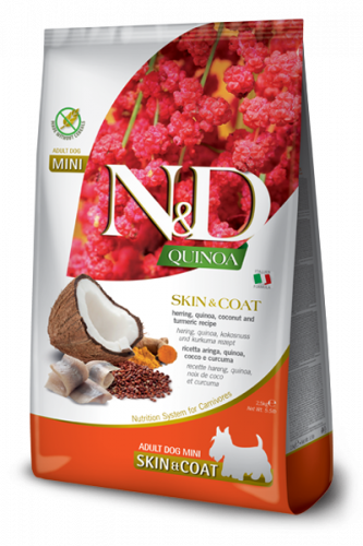 N&D Dog Quinoa Skin & Coat Herring Mini