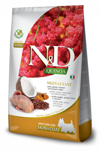 N&D Dog Quinoa Skin & Coat Quail Mini