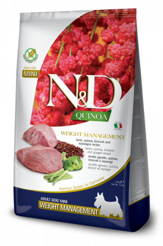 N&D Dog Quinoa Weight Management Lamb Mini