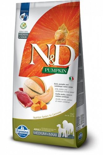 N&D Dog GF Pumpkin Duck & Cantaloupe Melon Adult Medium & Maxi