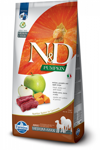 N&D Dog GF Pumpkin Venison & Apple Adult Medium & Maxi